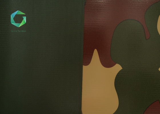 Woven Technics PVC Tent Fabric 850gsm Vinyl Waterproof Anti Uv Tarpaulin Camo 1000d