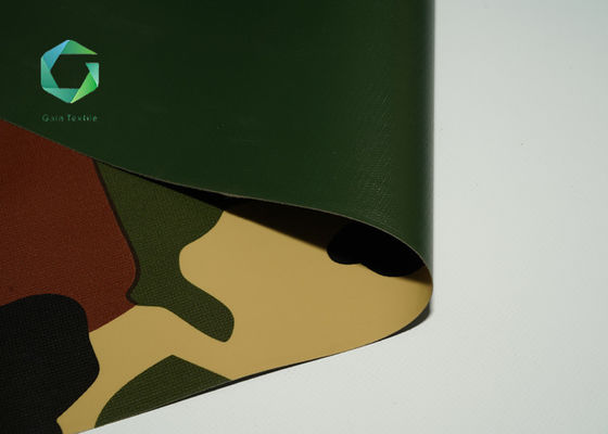 Woven Technics PVC Tent Fabric 850gsm Vinyl Waterproof Anti Uv Tarpaulin Camo 1000d